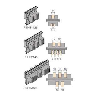 Support Jeu de barre Plat 2x10mm ou 4x5mm - L75mm (x24Pces)|ABB-ABBPBHB2145