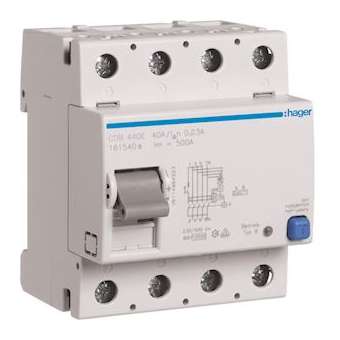 Interrupteur différentiel 4P 40A 30mA type B SK|Hager-HAGCDB440E