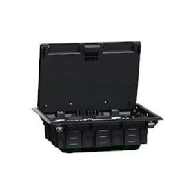 Unica System+ - Boîtier de sol L 2x2x4mod ou 8 postes - plastique - IK08 IP20|Schneider Electric-SCHINS52124