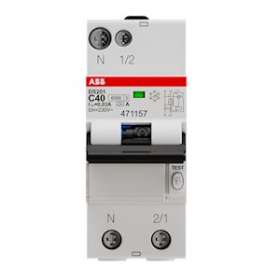 Disjoncteur Différentiel (DS201) 1P+N 6/10Ka C-40A 30mA Type A|ABB-ABB471157