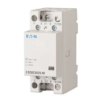 Contacteur modulaire, 24VAC/50Hz, 4 s, 25A, 2PE|Eaton industries-EONZ-SCH24-25-40