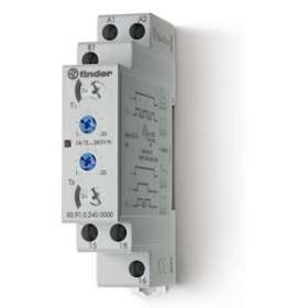 Tempo asymétriq fonction LE/LI multitension 1RT 16A 12-240VACDC, de 0,1s à 24h|Finder-FID809102400000