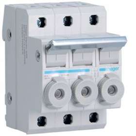Porte-fusible combiné 3P 20A 380V L38 3M avec cartouche|Hager-HAGL95300