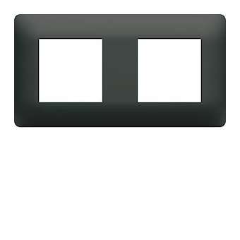 Plaque 2 postes essensya Anthracite|Hager-HAGWE522