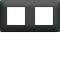 Plaque 2 postes essensya Anthracite|Hager-HAGWE522