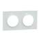 Odace Styl, plaque Blanc Recyclé 2 postes horizontaux ou verticaux entraxe 71mm|Schneider Electric-SCHS510704
