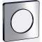 Odace Touch, plaque Aluminium brossé avec liseré Anthracite 1 poste|Schneider Electric-SCHS540802J