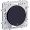 Odace, poussoir lumineux Anthracite, 10 A, à vis, LED bleu 0,15 mA localisation|Schneider Electric-SCHS540276