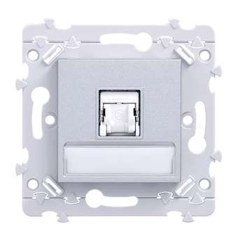essensya prise RJ45 Catégorie 5e FTP pour Grade 1 Titane|Hager-HAGWE214T