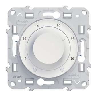 Odace, thermostat Blanc, 8 A chauffage / climatisation|Schneider Electric-SCHS520501