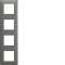 essensya Plaque 4 postes réversible entraxe 71mm Graphite|Hager-HAGWE424