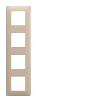 essensya Plaque 4 postes réversible entraxe 71mm Sisal|Hager-HAGWE434