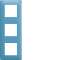 Essensya Plaque 3 postes réversible entraxe 71mm Bleu émail|Hager-HAGWE443