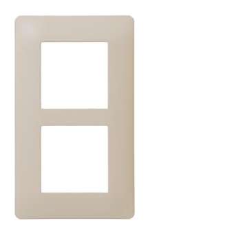 essensya Plaque 2 postes verticale entraxe 57mm Sisal|Hager-HAGWE436