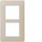 essensya Plaque 2 postes verticale entraxe 57mm Sisal|Hager-HAGWE436