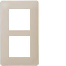 essensya Plaque 2 postes verticale entraxe 57mm Sisal|Hager-HAGWE436