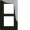 essensya Plaque 2 postes verticale entraxe 57mm Noire|Hager-HAGWE406N