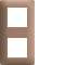Essensya Plaque 2 postes réversible entraxe 71mm Bronze|Hager-HAGWE462