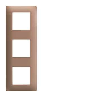 essensya Plaque 3 postes réversible entraxe 71 Bronze|Hager-HAGWE463