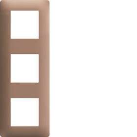 essensya Plaque 3 postes réversible entraxe 71 Bronze|Hager-HAGWE463