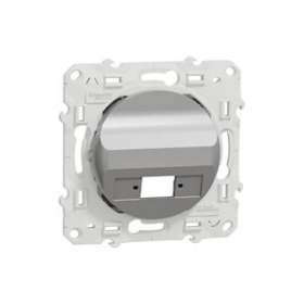 Odace Alu, prise optique 1 sortie, à compléter avec une traversée VDIB6072001|Schneider Electric-SCHS530404