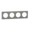 Odace Touch, plaque Aluminium brossé liseré Blanc 4 postes horiz./vert. 71mm|Schneider Electric-SCHS520808J