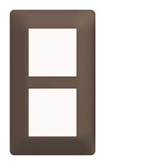 Plaque 2 postes essensya E57 Terra|Hager-HAGWE576