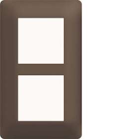 Plaque 2 postes essensya E57 Terra|Hager-HAGWE576
