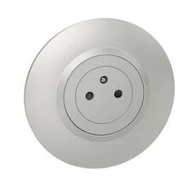Prise de courant Surface dooxie complet plaque déco - aluminium|Legrand-LEG095085
