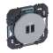 Double chargeur USB TypeC dooxie 3A finition alu