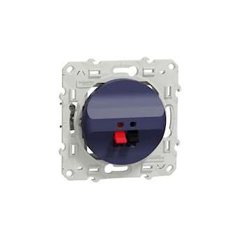 Odace prise haut parleur 1 sortie Cobalt|Schneider Electric-SCHS550487