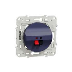 Odace prise haut parleur 1 sortie Cobalt|Schneider Electric-SCHS550487