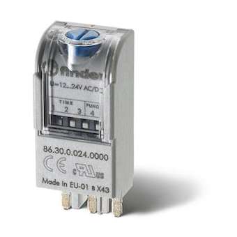 Module tempo bi-fonction AI + DI 12-24V AC/DC, de 0,05s à100h|Finder-FID863000240000
