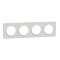 Odace Touch, plaque Translucide Blanc 4 postes horiz./vert. entraxe 71mm