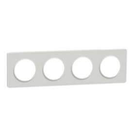 Odace Touch, plaque Translucide Blanc 4 postes horiz./vert. entraxe 71mm|Schneider Electric-SCHS520808R