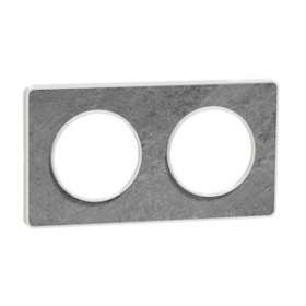 Odace Touch, plaque Pierre Galet 2 postes horiz./vert. entraxe 71mm|Schneider Electric-SCHS520804U