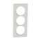 Odace Touch, plaque Translucide Blanc 3 postes verticaux entraxe 57mm
