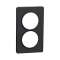 Odace Touch, plaque Anthracite 2 postes verticaux entraxe 57mm