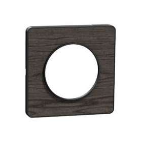 Odace Touch, plaque Bois Frêne avec liseré Anthracite 1 poste|Schneider Electric-SCHS540802P3