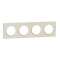 Odace Touch, plaque Bois nordique liseré Blanc 4 postes horiz./vert. 71mm