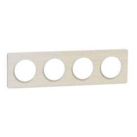 Odace Touch, plaque Bois nordique liseré Blanc 4 postes horiz./vert. 71mm|Schneider Electric-SCHS520808M