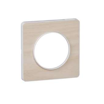 Odace Touch, plaque Bois nordique avec liseré Blanc 1 poste|Schneider Electric-SCHS520802M