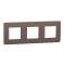 Unica Studio Color - plaque de finition - Chocolat liseré Blanc - 3 postes|Schneider Electric-SCHNU280616