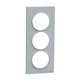 Odace Styl - plaque 3 postes - sable - entraxe 57mm vertical|Schneider Electric-SCHS520716B1