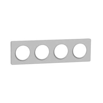 Odace Touch, plaque Alu 4 postes horiz. ou vert. entraxe 71mm|Schneider Electric-SCHS530808