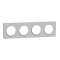 Odace Touch, plaque Alu 4 postes horiz. ou vert. entraxe 71mm