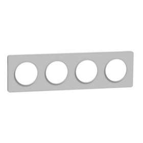 Odace Touch, plaque Alu 4 postes horiz. ou vert. entraxe 71mm|Schneider Electric-SCHS530808