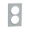 Odace Styl - plaque 2 postes - sable - entraxe 57mm vertical