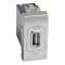 Chargeur USB simple Type-A Livinglight 1,1A - 1 module - finition Tech|Bticino-TICBTNT4285C1