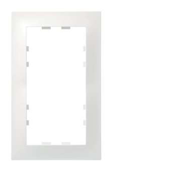 kallysta pop Plaque 2 postes verticale entraxe 57 Blanc Névé|Hager-HAGWKN406